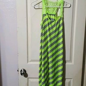 Lace Back Neon Sundress